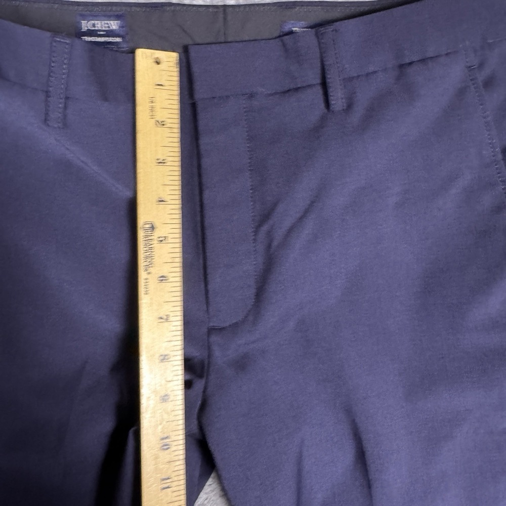 J.Crew Thompson Tapered Dress Pants Mens 32x30 Navy Blue Wool Stretch Chino - Picture 11 of 14